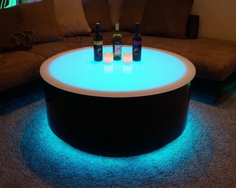 led light table top round
